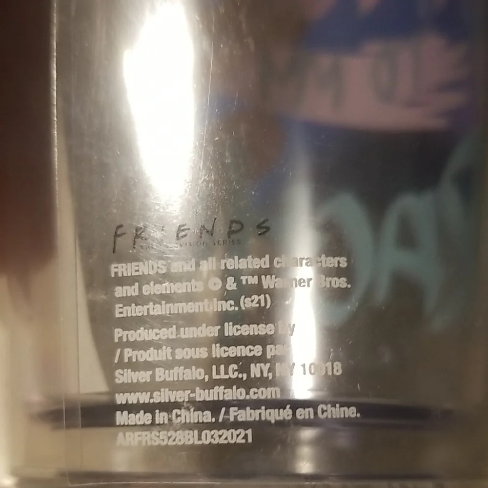 FRIENDS Tumbler with Pink, Blue, and Black Accents - Picture 6 of 8